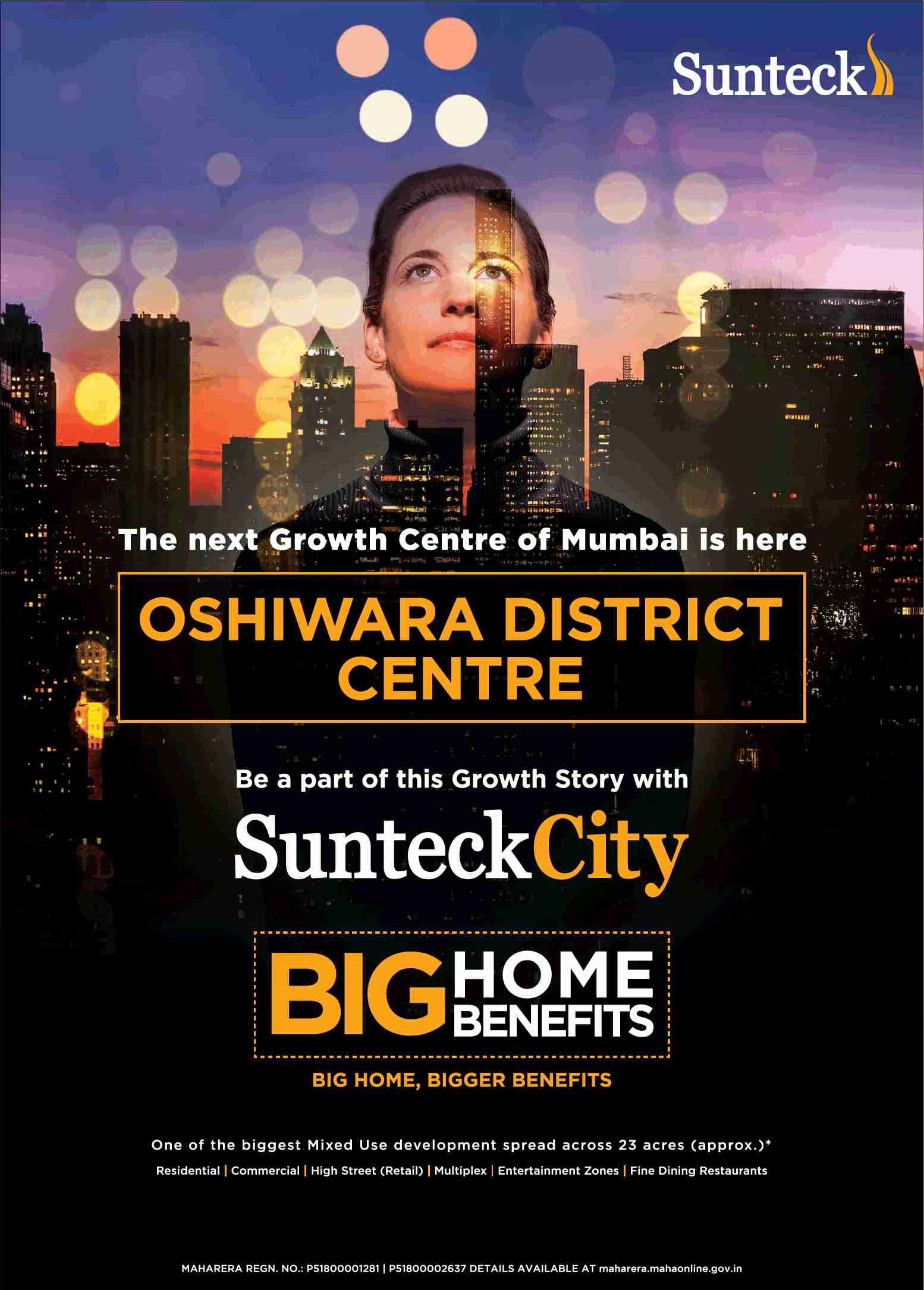 Live in big homes with bigger benefits at Sunteck City in Mumbai